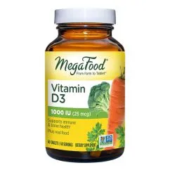 Вітаміни та мінерали MegaFood Vitamin D3 1000 UI 60 таблеток (0051494101148)