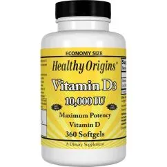 Витамины и минералы Healthy Origins Vitamin D3 10000 IU 360 капсул (0603573153564)