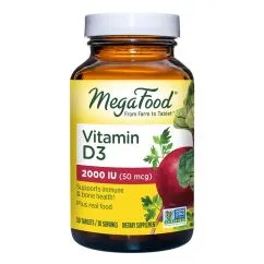 Вітаміни та мінерали MegaFood Vitamin D3 2000 UI 30 таблеток (0051494102206)