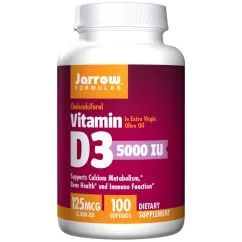 Вітаміни та мінерали Jarrow Formulas Vitamin D3 5000 IU 100 капсул (0790011300052)
