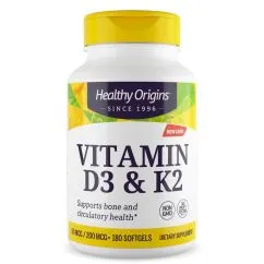 Витамины и минералы Healthy Origins Vitamin D3 & K2 180 капсул (0603573274535)