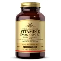 Вітаміни та мінерали Solgar Vitamin E 670 мг (1000 IU) Mixed Tocopherols 100 капсул (CN12422)