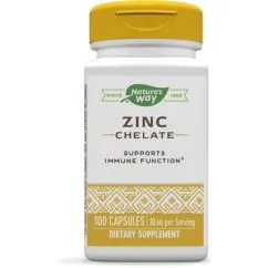 Вітаміни та мінерали Nature's Way Zinc Chelate 100 капсул (033674410912)