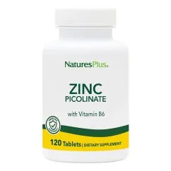 Вітаміни та мінерали Natures Plus Zinc Picolinate Vitamin B6 120 таблеток (CN11699)