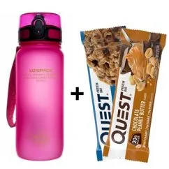 Пляшка для води UZspace 3037 650 мл + 2 шт Quest Bar