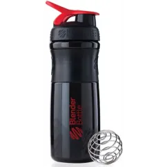 Шейкер Blender Bottle SportMixer з кулькою 820 мл Black/Red (847280030743)