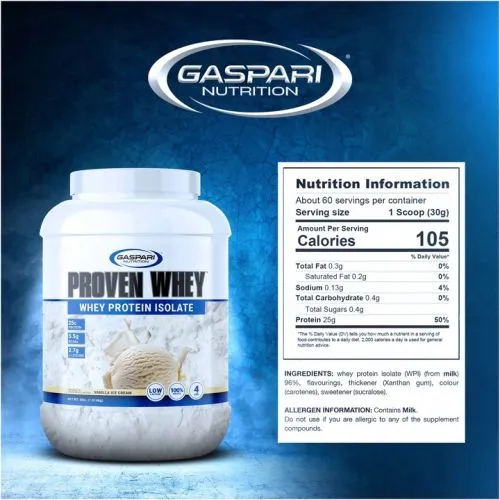 Протеїн Gaspari Nutrition Proven Whey 1814 г Ваніль (646511032088) - фото №3