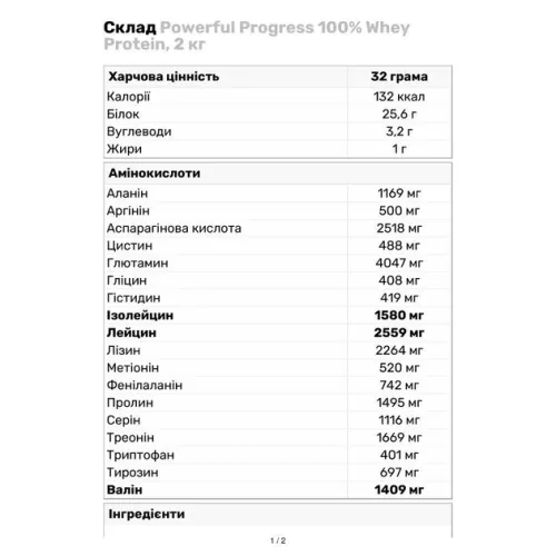 Протеїн Powerful Progress 100% Whey Protein, 2 кг - Лісові ягоди (115802) - фото №3