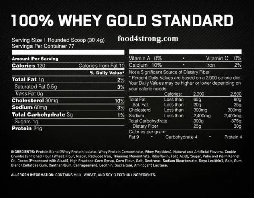 Протеин Optimum Nutrition Natural 100% Whey Gold Standard 2.27 кг Strawberry (748927053081) - фото №3
