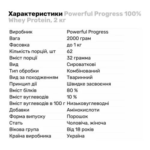 Протеїн Powerful Progress 100% Whey Protein, 2 кг - Лісові ягоди (115802) - фото №2