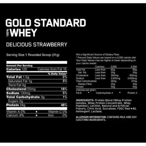 Протеїн Optimum Nutrition 100% Whey Gold Standard 4.54 кг Delicious Strawberry (748927028737) - фото №2