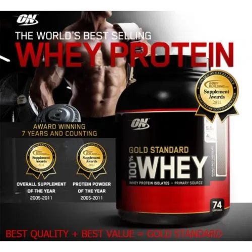 Протеїн Optimum Nutrition 100% Whey Gold Standard 4.54 кг Vanilla Ice Cream (748927028744) - фото №3