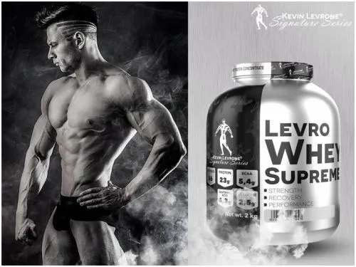 Протеїн Kevin Levrone Levro Whey Supreme 2000 г Полуниця-банан (5903719210263) - фото №5