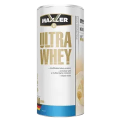 Сироватковий протеїн Maxler Ultra Whey 450 г зі смаком бананового молочного коктейлю (4260122321308)