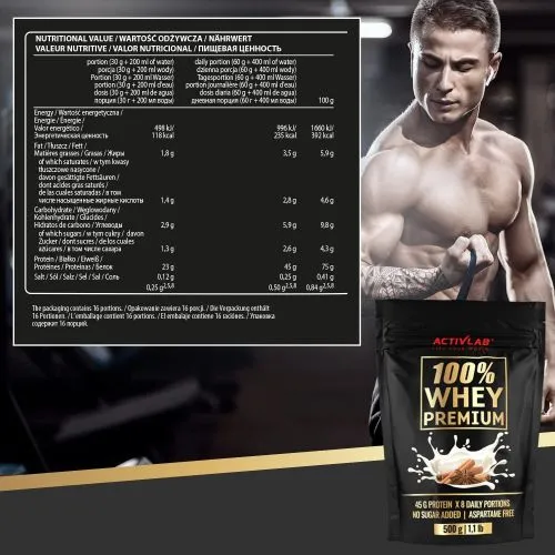 Протеїн ActivLab 100% Whey Premium 2000 г Ваніль (5907368843803) - фото №5