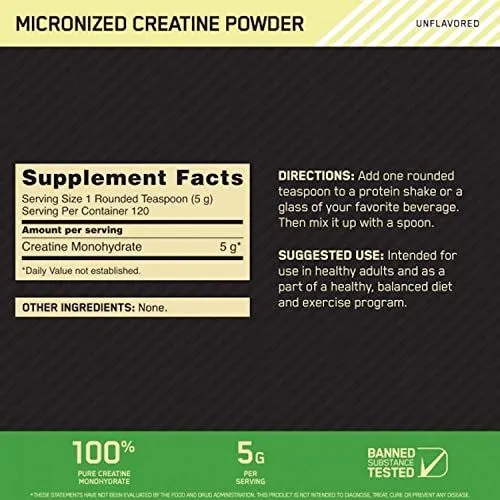 Креатин Optimum Nutrition Creatine Powder 600 г (748927023855) - фото №5