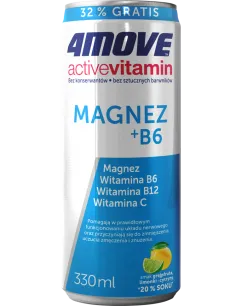 Изотоник 4MOVE ActiveVitamin Magnesium + B6 грейпфрут, лайм, лимон 330 мл (5900552077718)