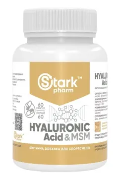Натуральна добавка Stark Pharm Hualuronic Acid & MSM 50 мг 60 капсул (2022-10-0761)