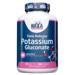 Мінерали Haya Labs Potassium Gluconate 99 мг 100 таб (853809007738)
