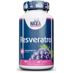 Натуральна добавка Haya Labs Resveratrol 40 мг 60 таб (854822007963)