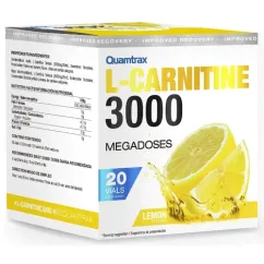 Жиросжигатель Quamtrax L-Carnitine 3000 - 20 флаконов, лимон (8436574331738)