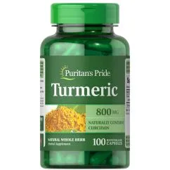 Натуральна добавка Puritan's Pride Turmeric Curcumin 800 мг- 100 капс (25077514410)