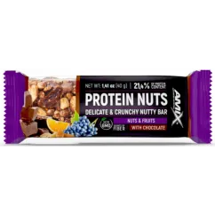 Батончик Amix Protein Nuts Crunchy Nutty Bar 40 г 1/25  Горіхи та фрукти (8594060006420)
