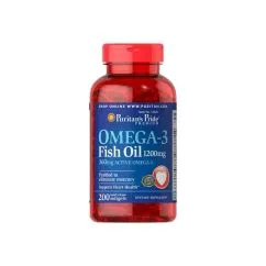 Жирні кислоти Puritan's Pride Omega-3 Fish Oil 1200 мг 360 мг Active Omega-3 200 капсул (8220)
