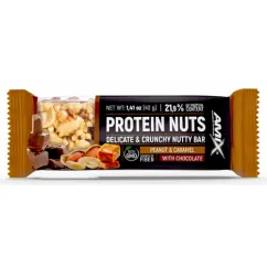 Батончик Amix Protein Nuts Crunchy Nutty Bar 40 г 1/25 Арахіс-карамель (8594060006413)
