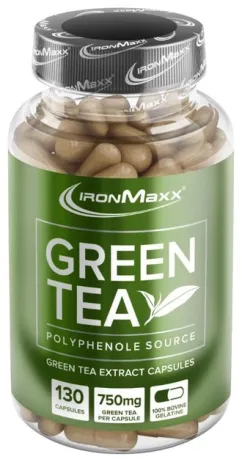 Натуральная добавка IronMaxx Green Tea 130 капс (банка) (4260196291002)