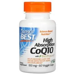 Вітаміни та мінерали Doctor's Best High Absorption CoQ10 100 mg with BioPerine 60 softgels (753950000698)