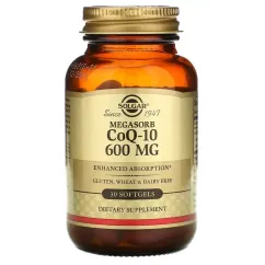 Вітаміни та мінерали Solgar MegaSorb CoQ-10 600 mg 30 softgels (033984009707)