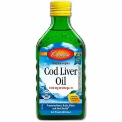 Витамины и минералы Carlson Labs Cod Liver Oil 1,100 mg Omega-3s + Vitamins A&D3 250 ml (088395013515)