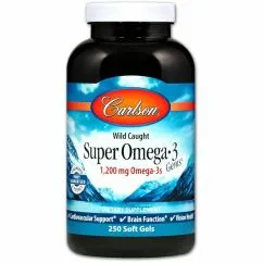 Витамины и минералы Carlson Labs Super Omega 3 wild caught 1200 mg 250 sgels (088395015229)