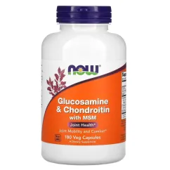 Натуральна добавка Now Foods Glucosamine & MSM 180 капсул (18779-01)