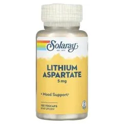 Витамины и минералы Solaray Lithium Aspartate 5 mg 100 veg caps (076280045994)