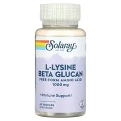 Амінокислота Solaray L-Lysine Beta Glucan 1000 mg 60 veg caps (076280048612)