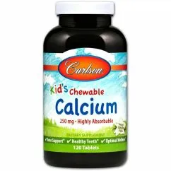Витамины и минералы Carlson Labs Kid`s Chewable Calcium 250 mg 120 tab (088395050848)