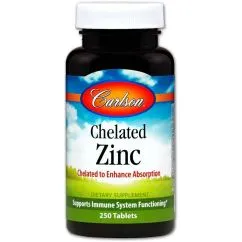 Вітаміни та мінерали Carlson Labs Chelated Zinc 30 mg 100 tabs (088395057717)