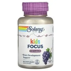 Витамины и минералы Solaray Kids Focus for Children Chewable 60 chewables (076280083781)
