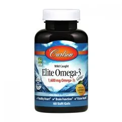 Вітаміни та мінерали Carlson Labs Elite Omega 3 1,600 mg wild caught 60 soft gels (11334-01)