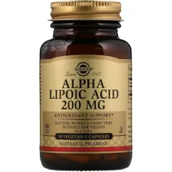 Жироспалювач Solgar Alpha Lipoic Acid 200 mg 50 капсул (11201-01)
