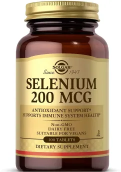 Вітаміни та мінерали Solgar Selenium 200 mcg 100 tab (033984025417)