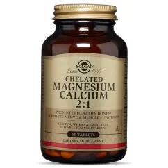 Вітаміни та мінерали Solgar Chelated Magnesium Calcium 2:1 90 tabs (033984017061)