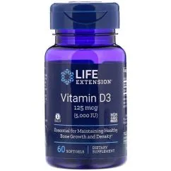 Вітаміни та мінерали Life Extension Vitamin D3 125 mcg (5,000 IU) 60 sgels (737870171362)