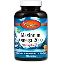 Витамины и минералы Carlson Labs Maximum Omega 2000 mg 90 soft gels (088395172106)