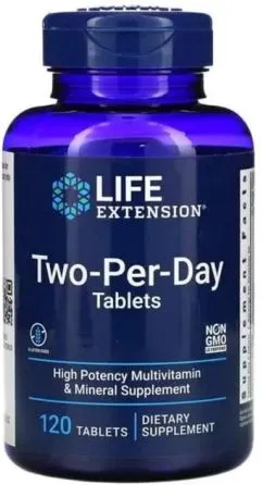 Вітаміни та мінерали Life Extension Two-Per-Day Tablets 120 tab (737870231516)