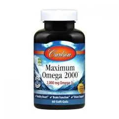 Вітаміни та мінерали Carlson Labs Maximum Omega 2000 mg 60 soft gels (18579-01)
