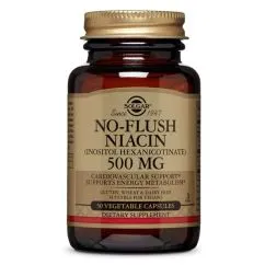 Вітаміни та мінерали Solgar No-Flush Niacin 500 mg 50 veg caps (033984019102)