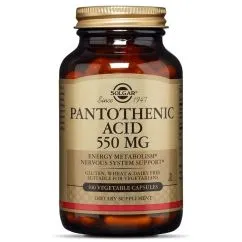 Вітаміни та мінерали Solgar Pantothenic Acid 550 mg 100 veg caps (033984021716)